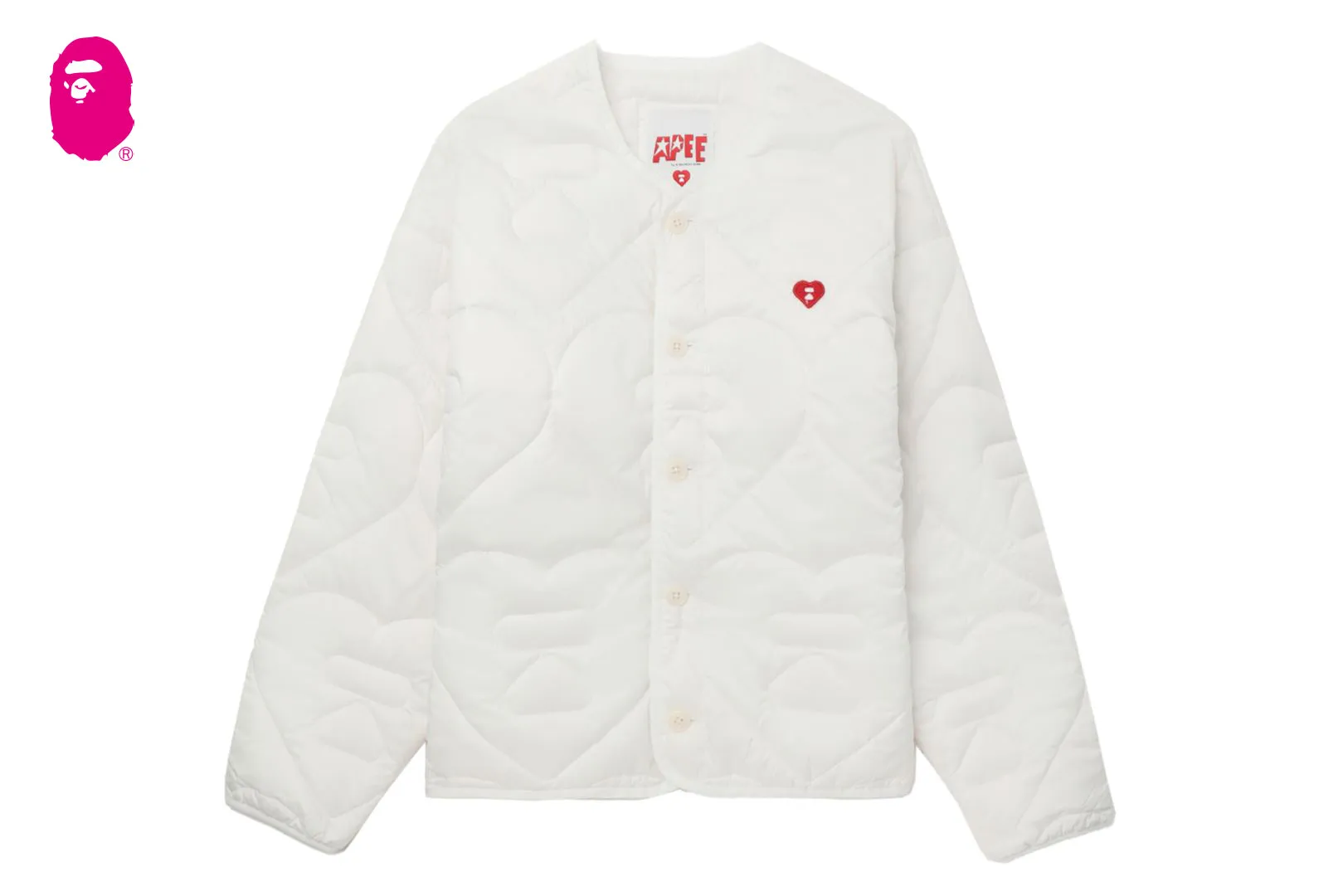 HEART QUILTED ARMY LINER JACKET sold by Bape