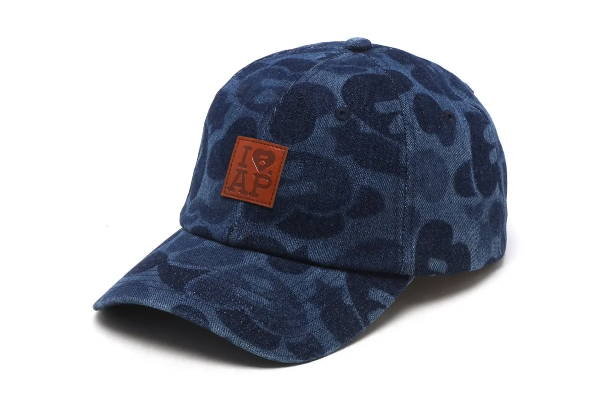 DENIM CAMO BASEBALL CAP sold by Bape