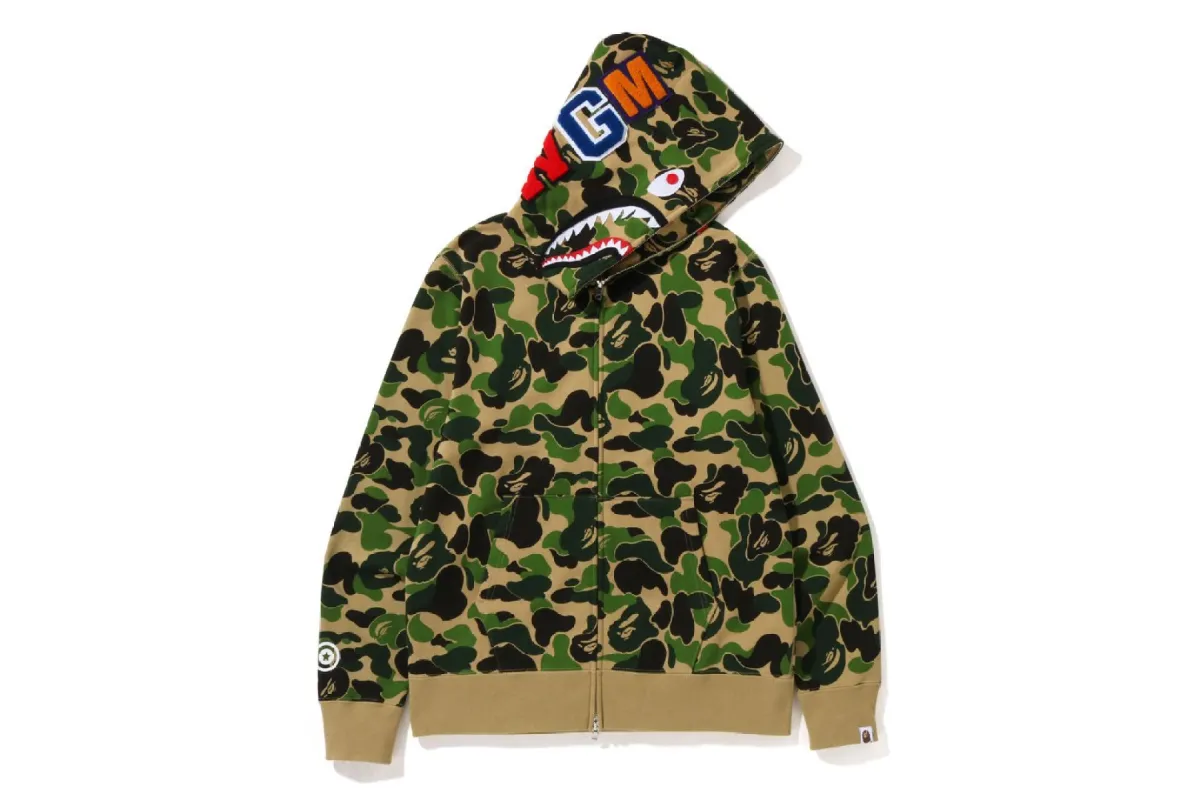 BIG ABC CAMO SHARK FULL ZIP HOODIE sold by Bape