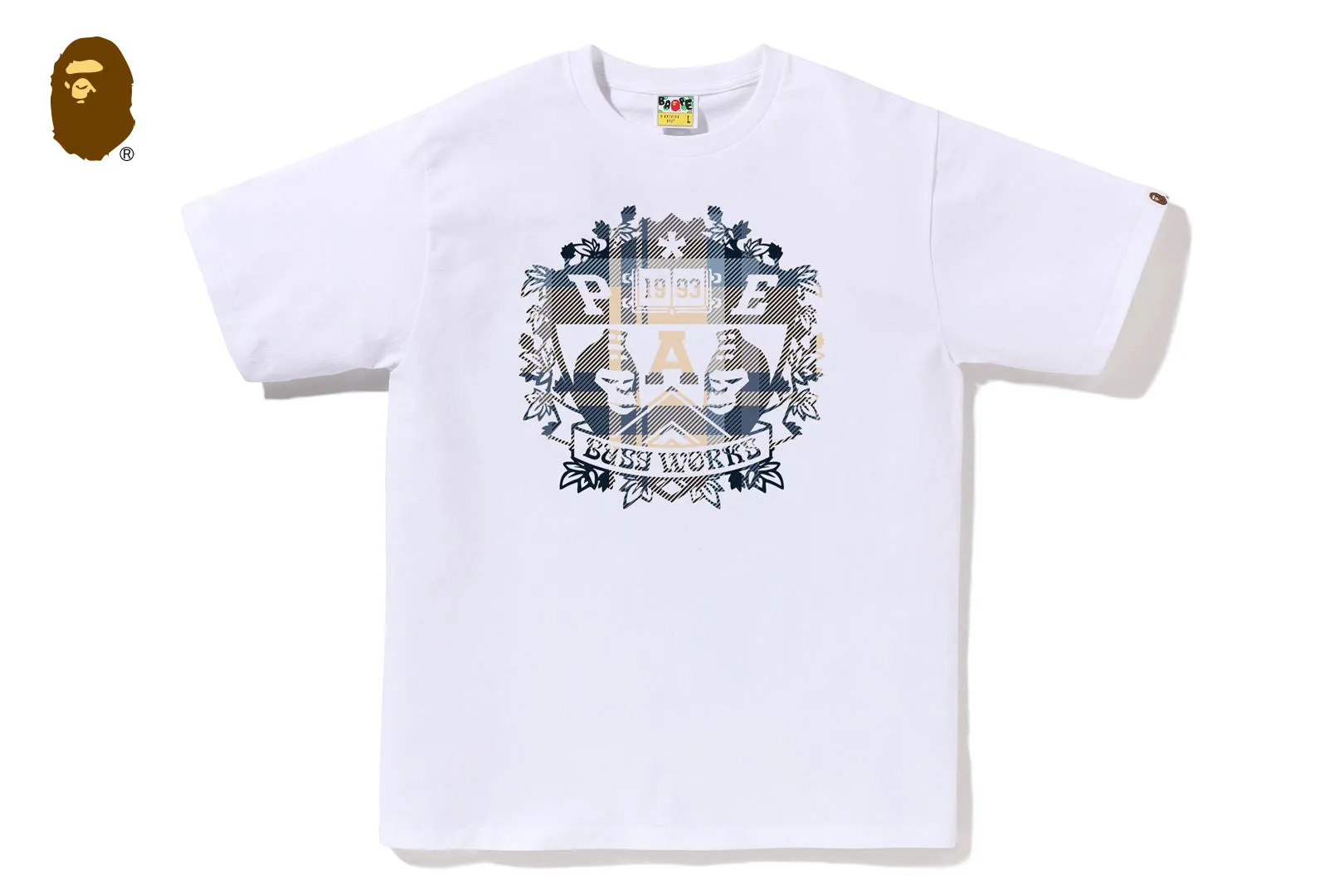 BAPE CHECK UNIVERSITY EMBLEM TEE sold by Bape