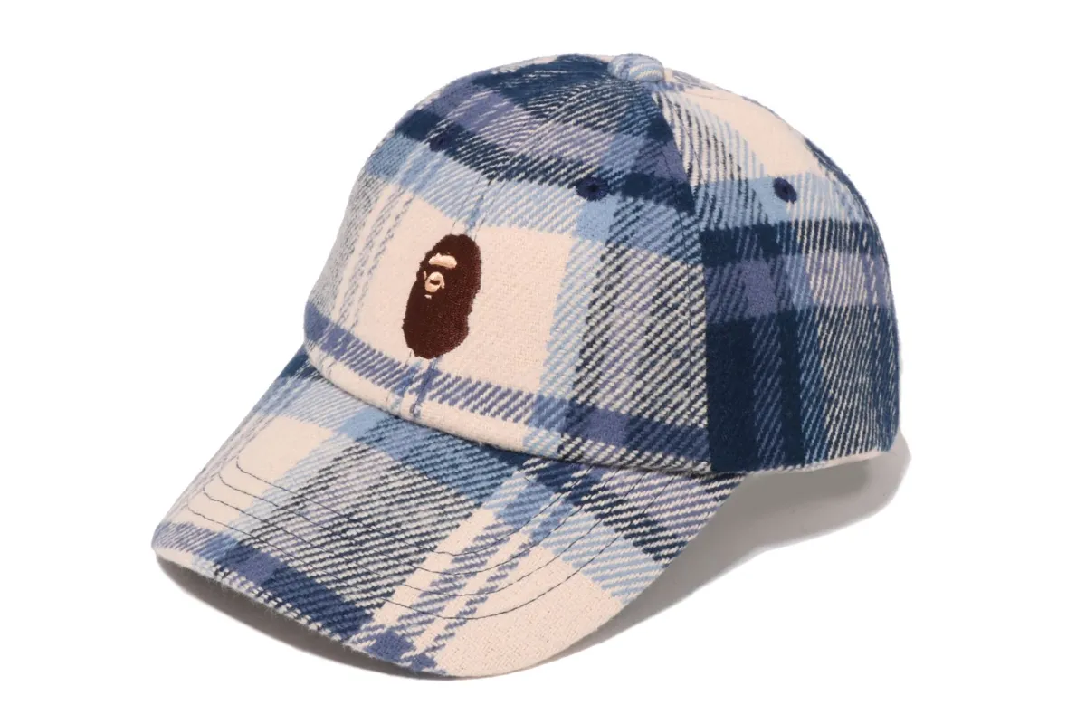 BAPE CHECK PANEL CAP sold by Bape