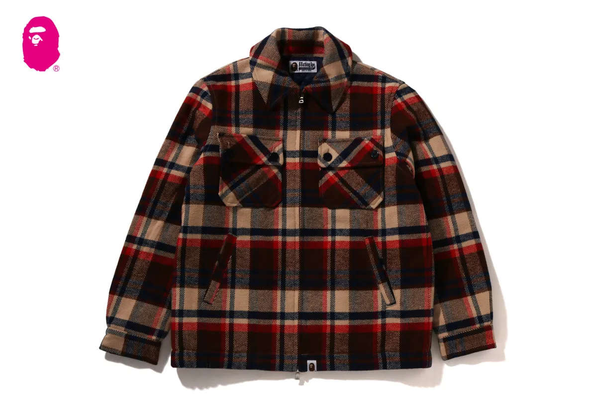 BAPE CHECK CPO ZIP JACKET sold by Bape
