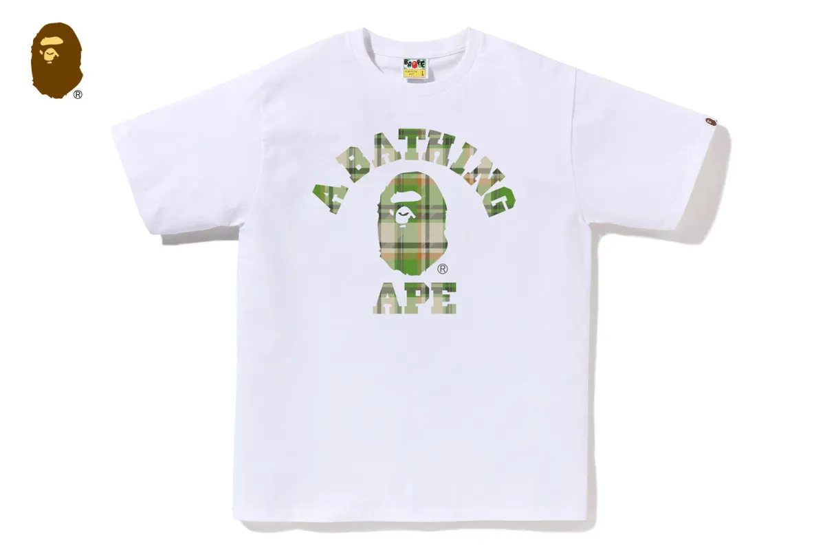 BAPE CHECK COLLEGE TEE sold by Bape
