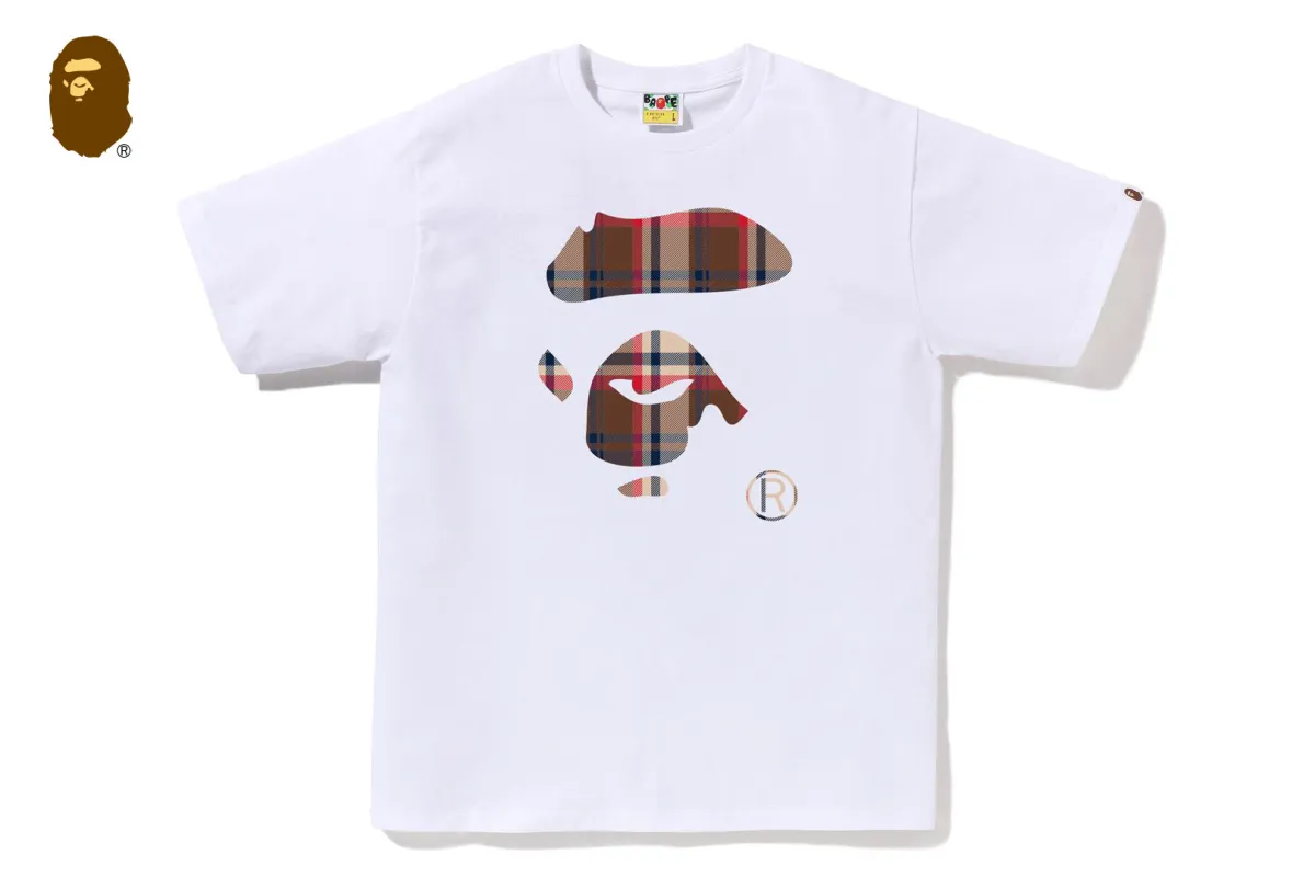 BAPE CHECK APE FACE TEE sold by Bape