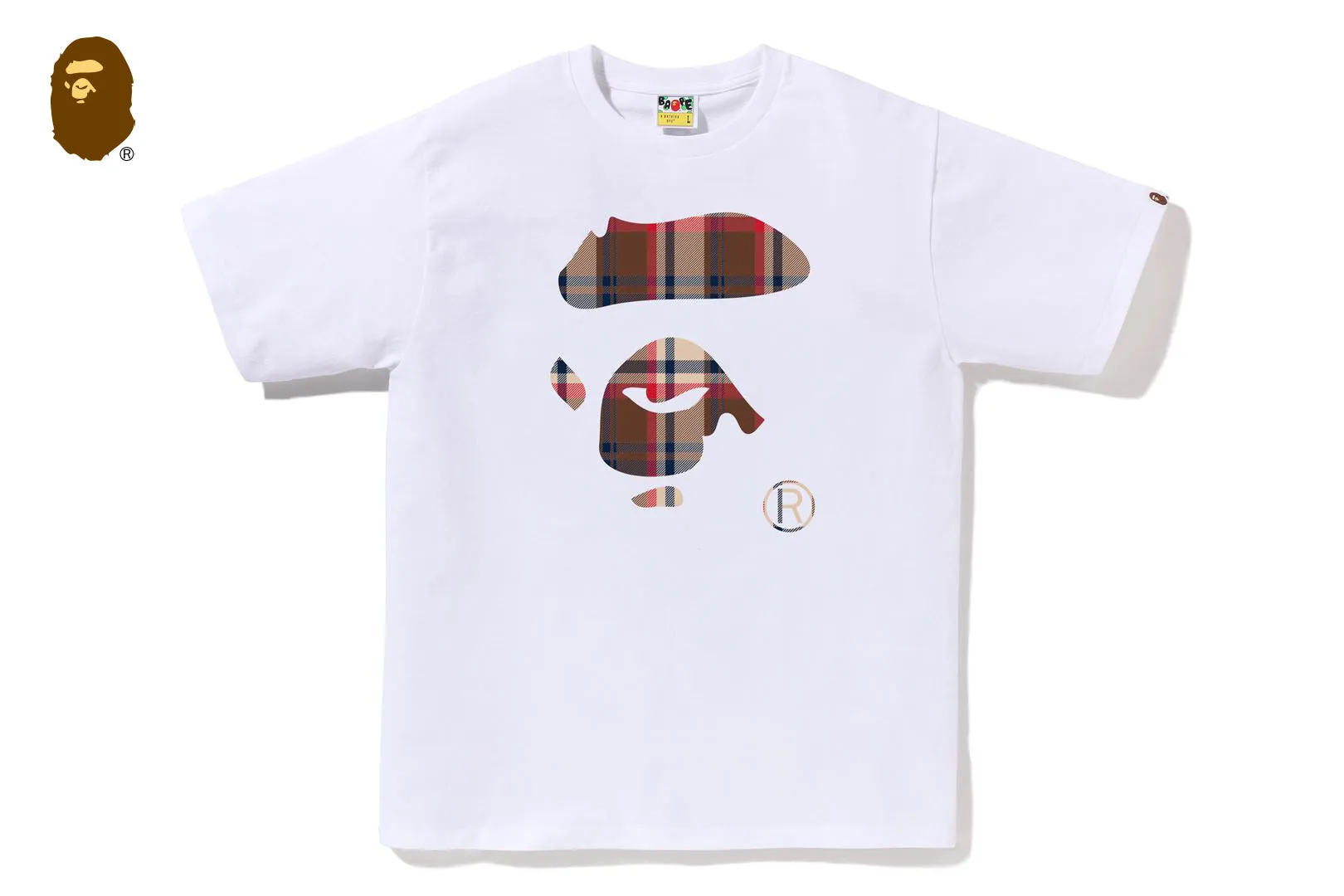 BAPE CHECK APE FACE TEE sold by Bape