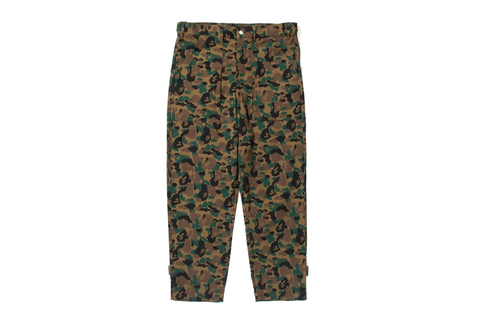 【 BAPE BY KAZUKI KURAISHI 】PIXELATE CAMO TACTICAL PANTS sold by Bape