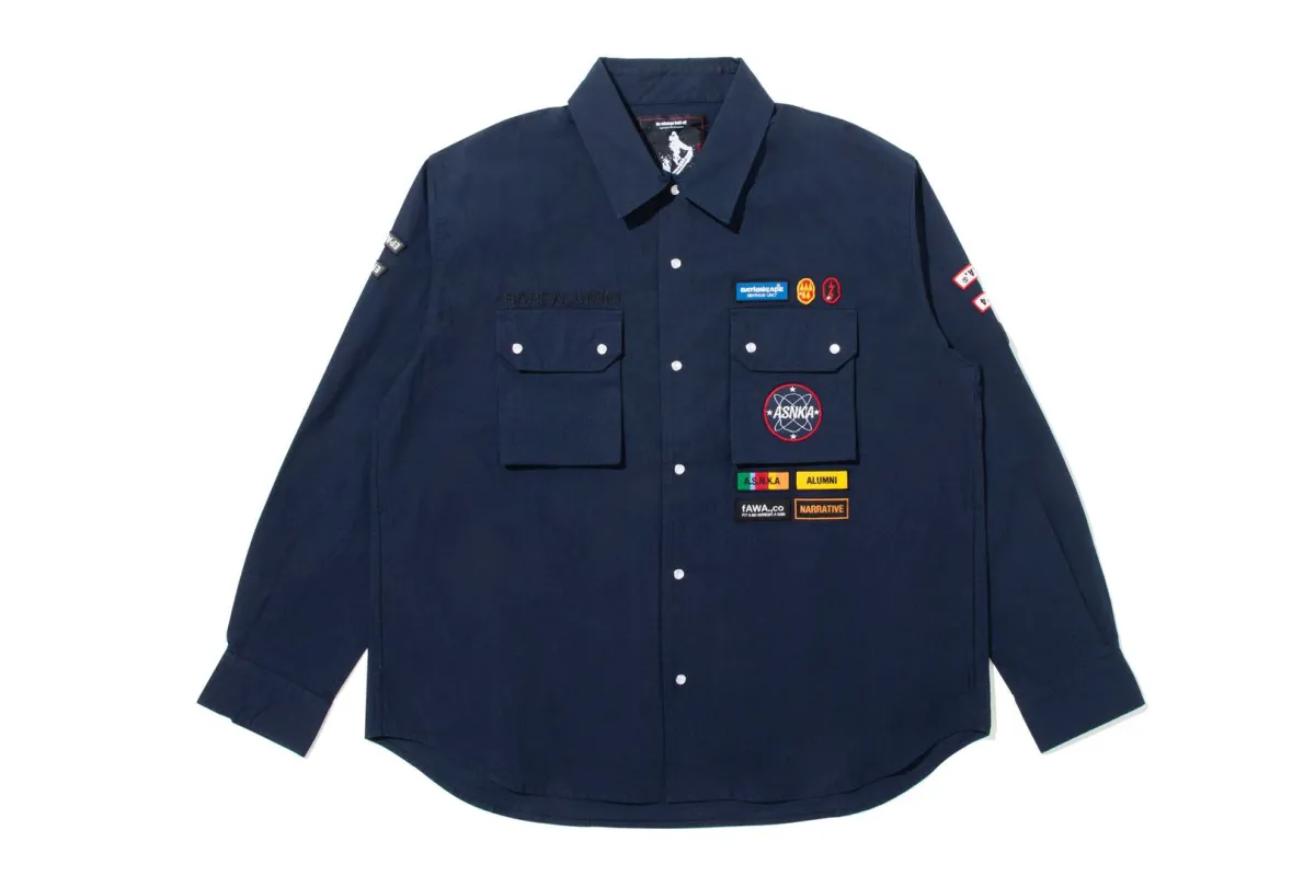 【 BAPE BY KAZUKI KURAISHI 】MULTI PATCH MILITARY LS SHIRT made by Bape