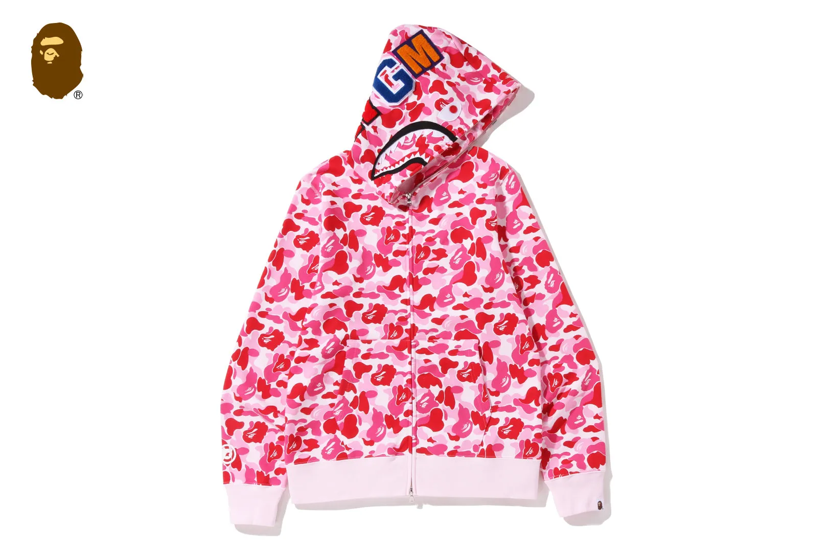ABC CAMO SHARK FULL ZIP HOODIE sold by Bape
