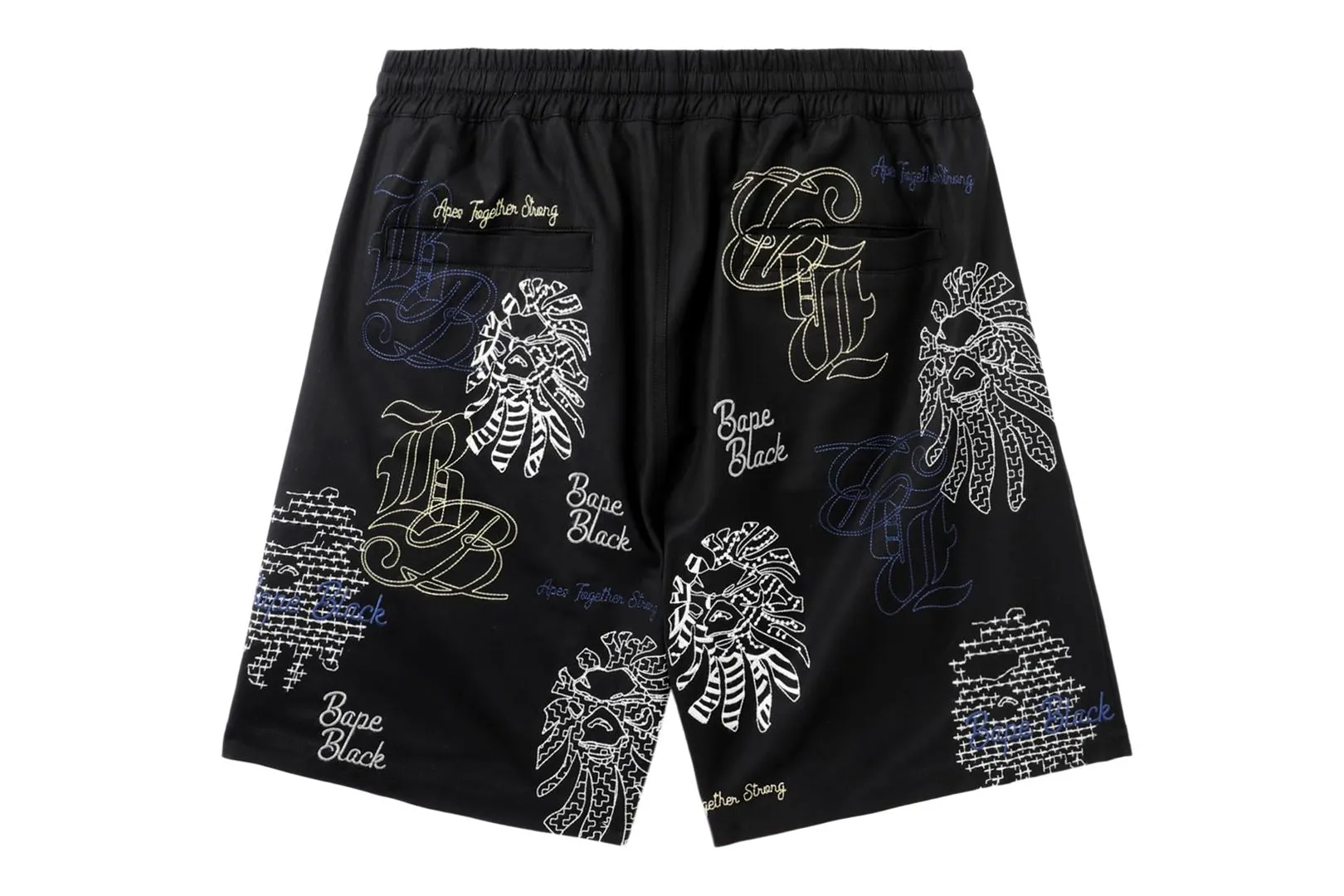 BAPE BLACK BAPE GRAPHIC STITCH SHORTS sold by Bape product image thumbnail 4