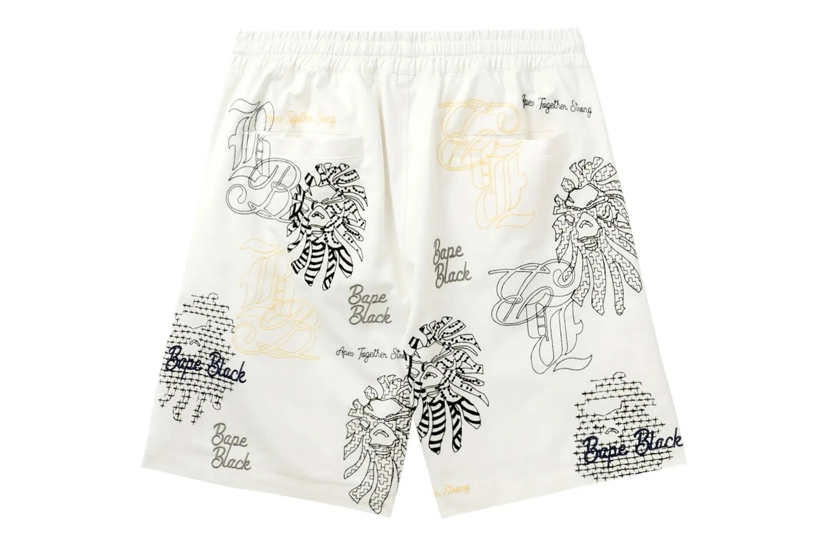 BAPE BLACK BAPE GRAPHIC STITCH SHORTS sold by Bape product image thumbnail 2