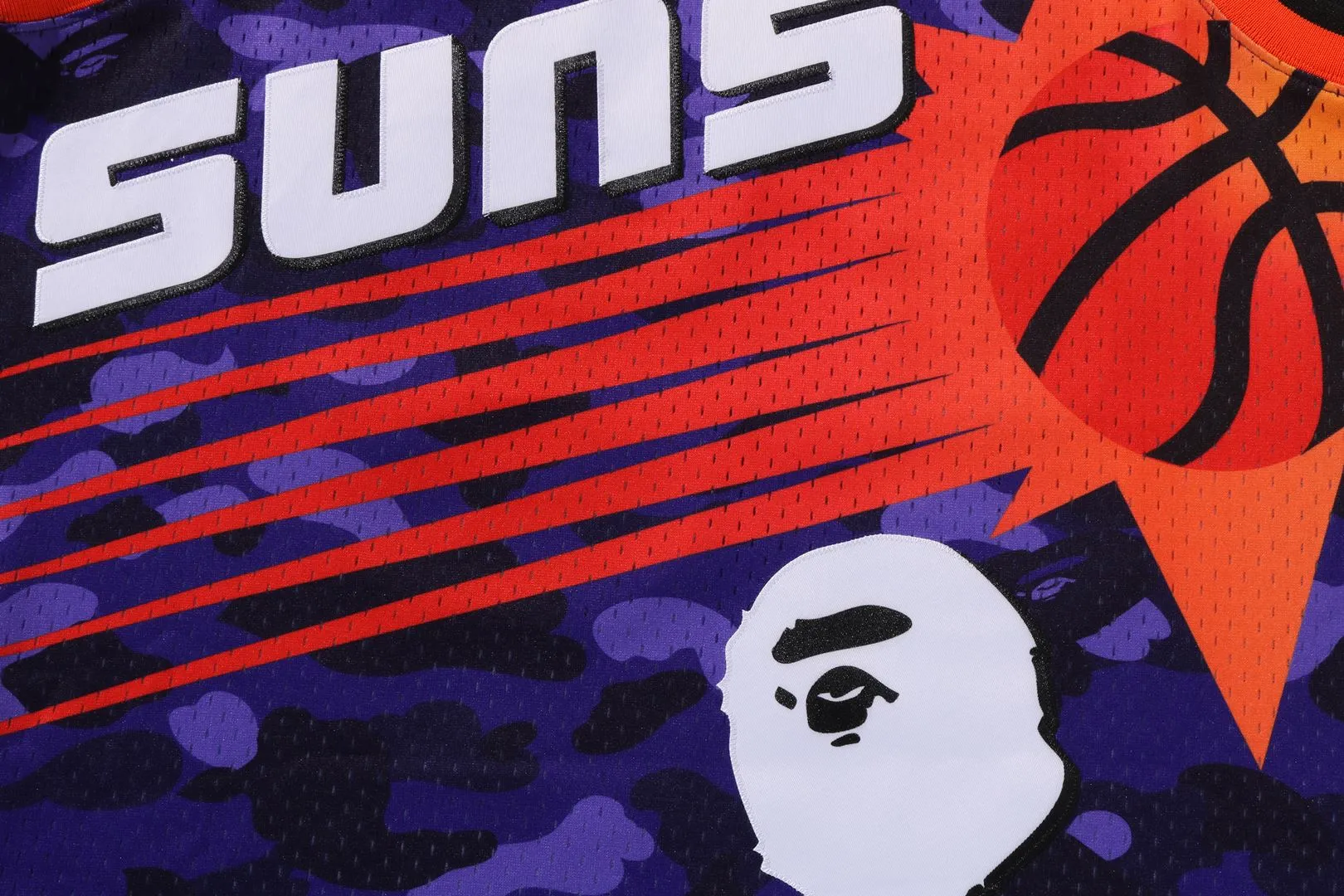 【 BAPE X M&N NBA 】PHOENIX SUNS SWINGMAN JERSEY sold by Bape product image thumbnail 3