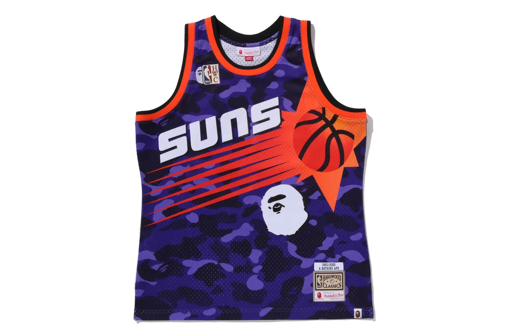 【 BAPE X M&N NBA 】PHOENIX SUNS SWINGMAN JERSEY sold by Bape