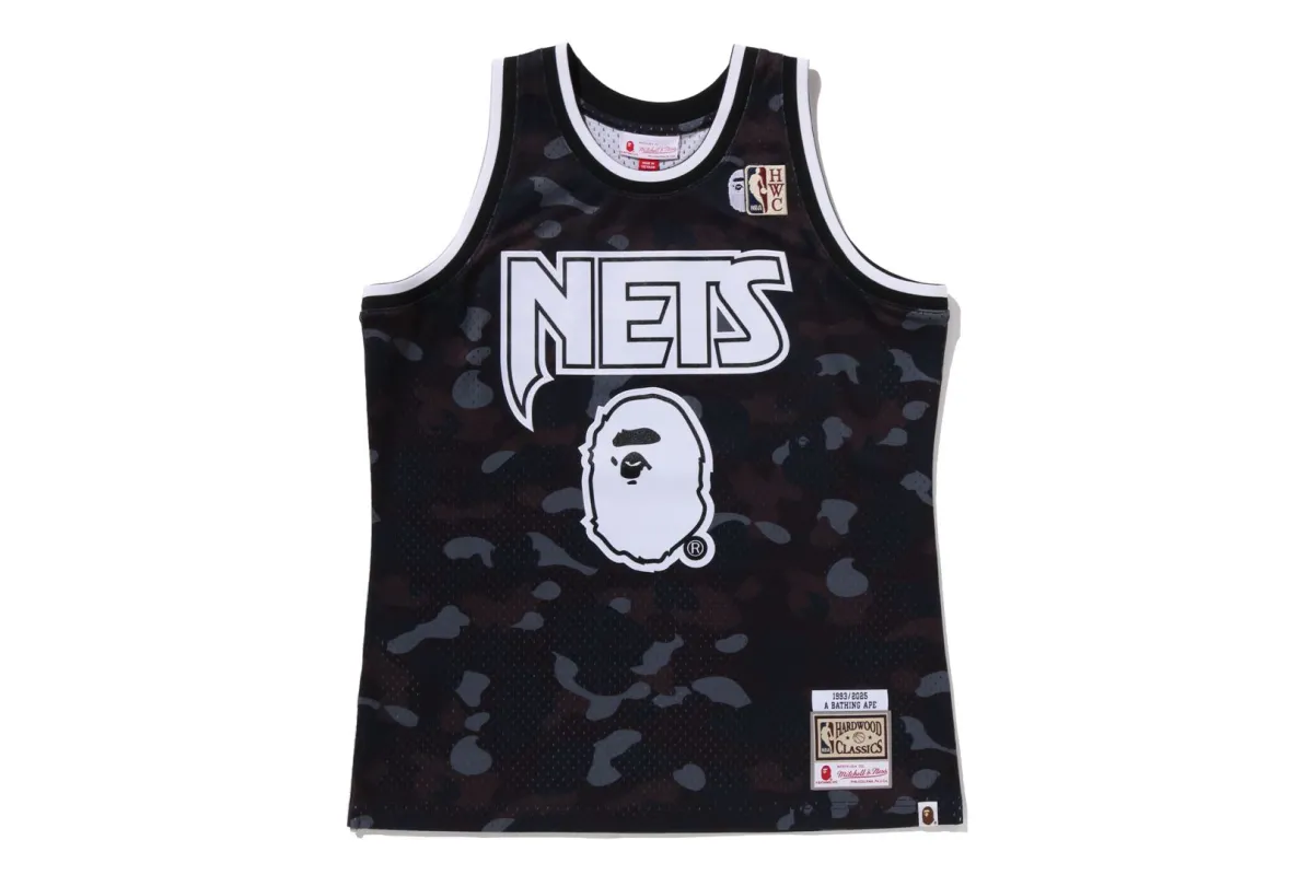 【 BAPE X M&N NBA 】NEW JERSEY NETS SWINGMAN JERSEY sold by Bape