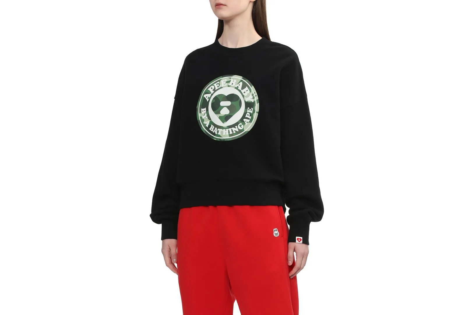 ROUND CAMO HEART PRINT SWEAT SHIRT sold by Bape product image thumbnail 3