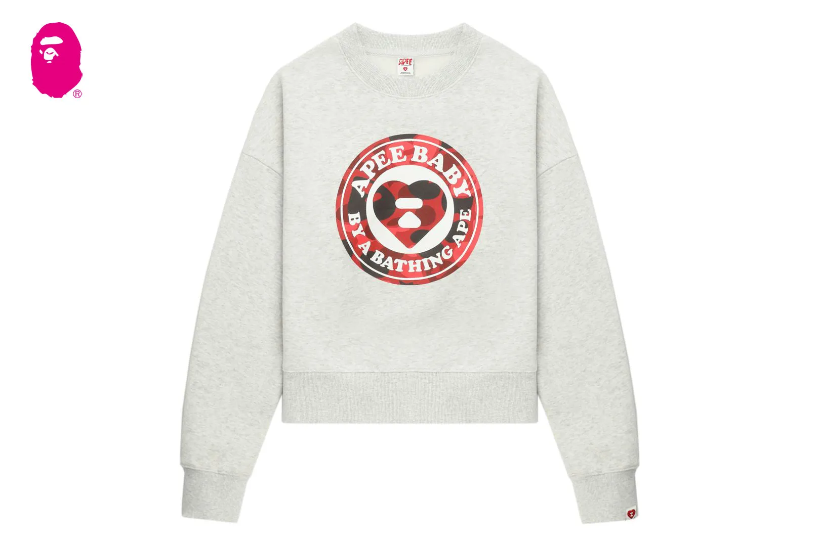 ROUND CAMO HEART PRINT SWEAT SHIRT sold by Bape product image thumbnail 4