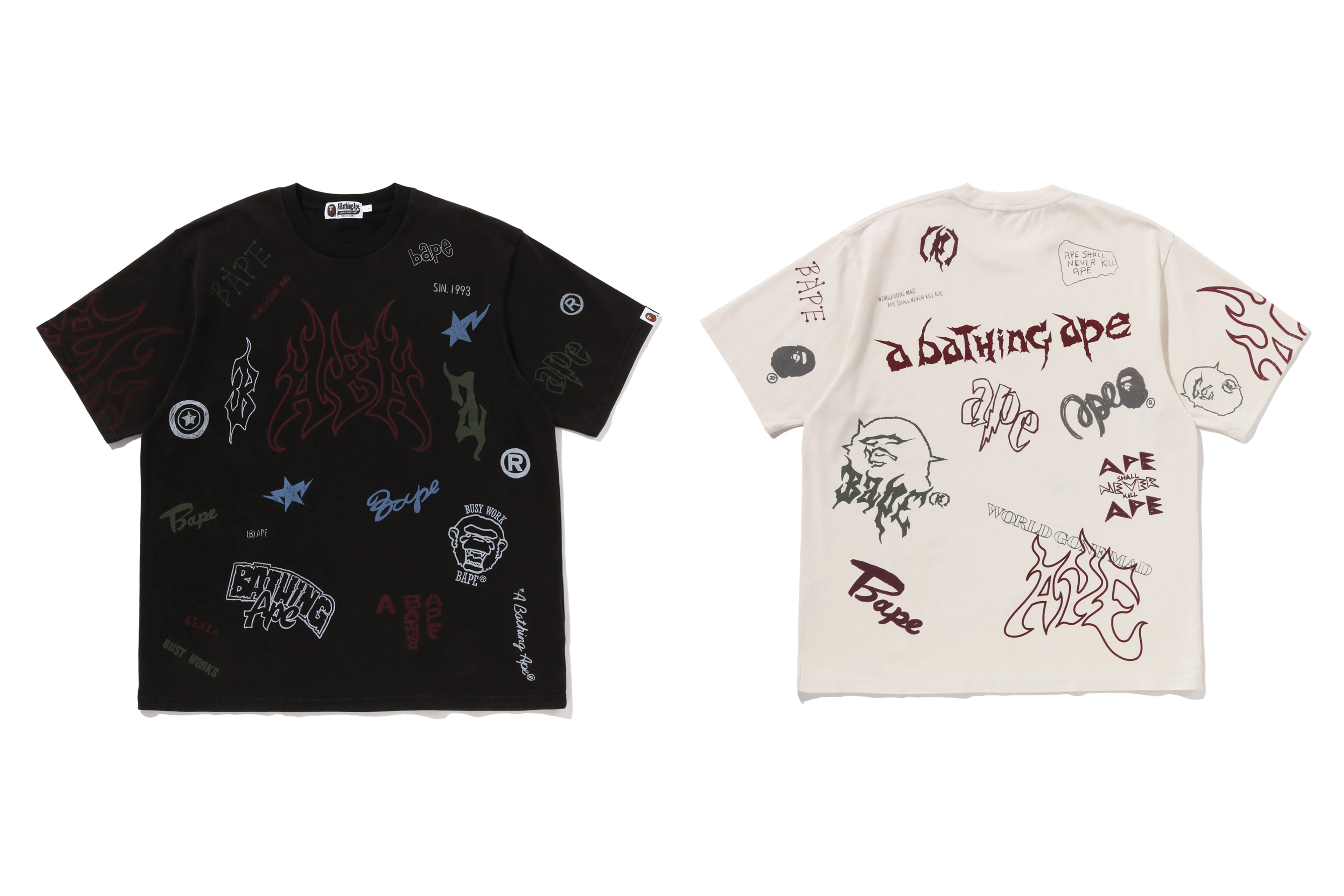 OVERALL PRINT RELAXED FIT TEE sold by Bape product image thumbnail 5