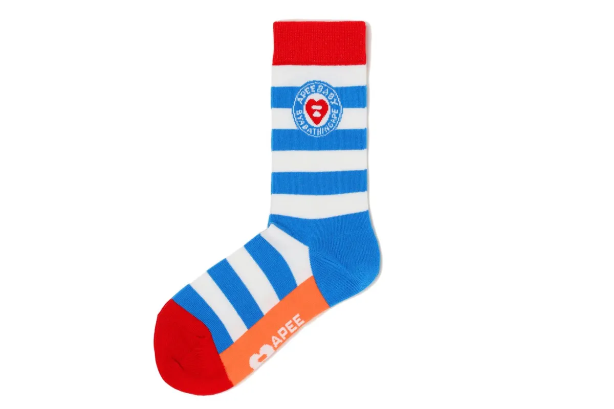 JACQUARD STRIPE SOCKS made by Bape