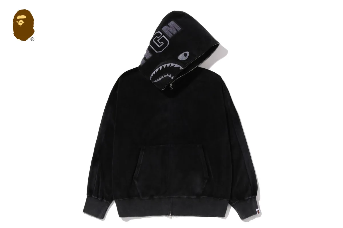 SNOW WASH SHARK RELAXED FIT FULL ZIP HOODIE sold by Bape