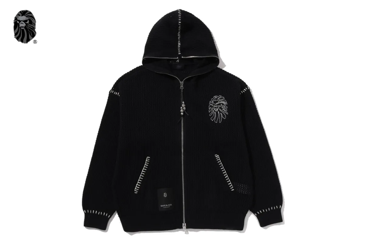 CROCHET ZIPPED HOODIE made by Bape