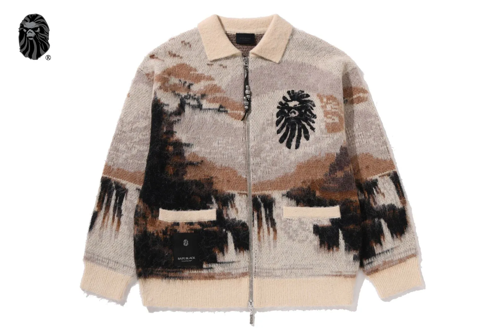 BAPE JAPAN LANDSCAPE ZIPPED CARDIGAN sold by Bape