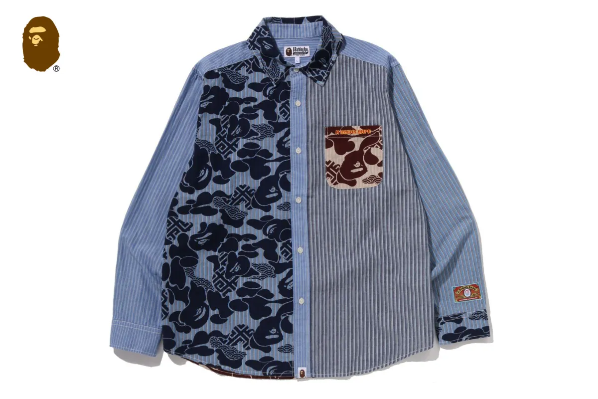 ASIA CAMO PATCHWORK SHIRT sold by Bape
