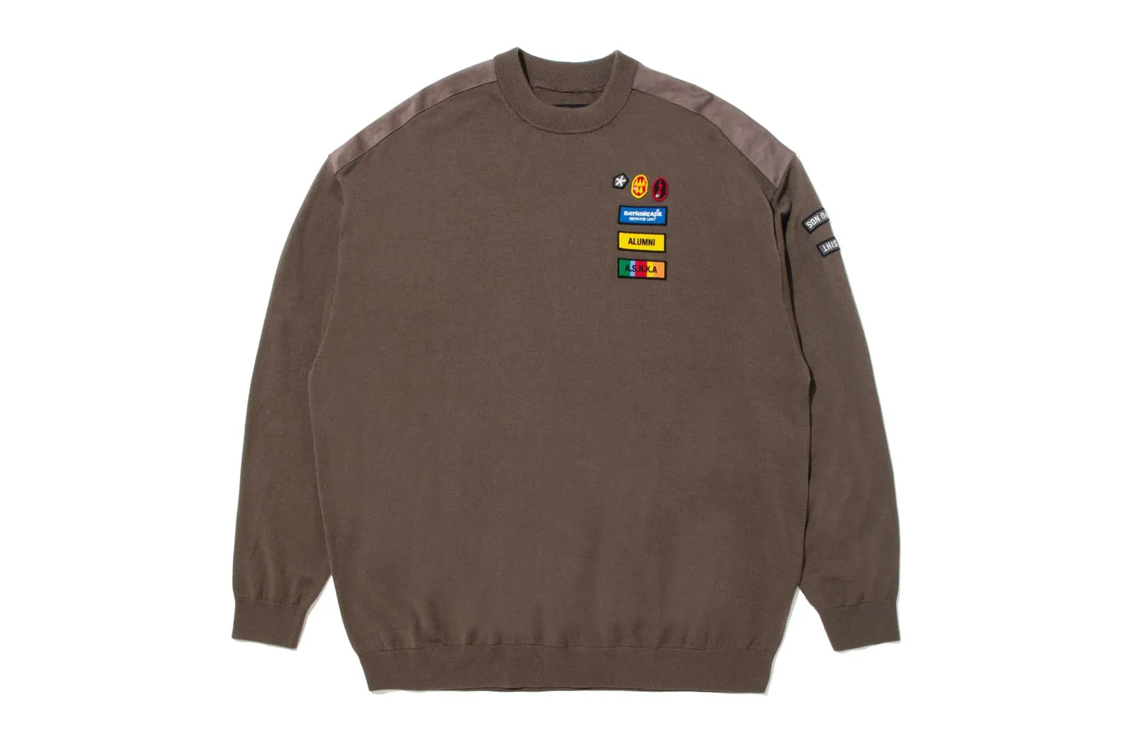 【 BAPE BY KAZUKI KURAISHI 】APE HEAD PATCH MILITARY KNIT SWEATER sold by Bape product image thumbnail 5