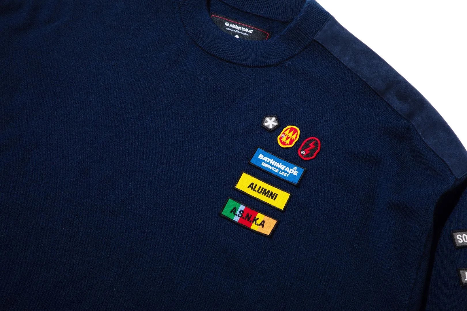 【 BAPE BY KAZUKI KURAISHI 】APE HEAD PATCH MILITARY KNIT SWEATER sold by Bape product image thumbnail 2