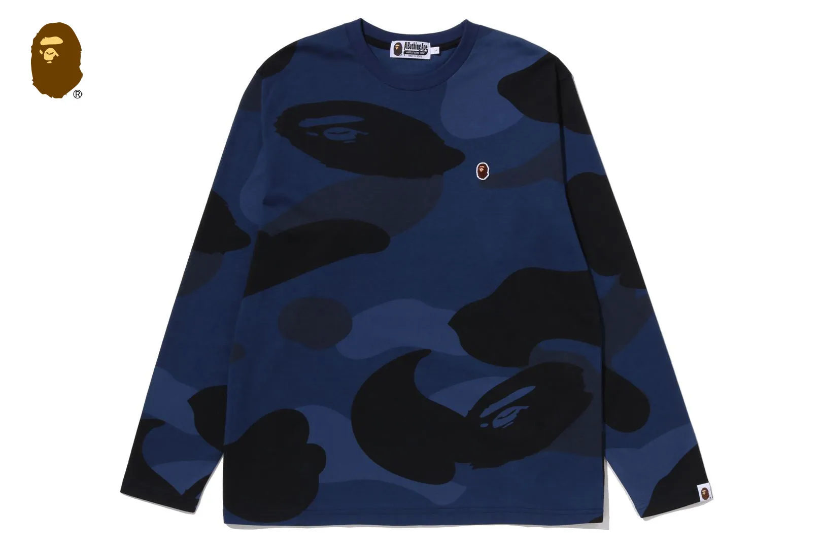 MEGA COLOR CAMO ONE POINT LS TEE sold by Bape