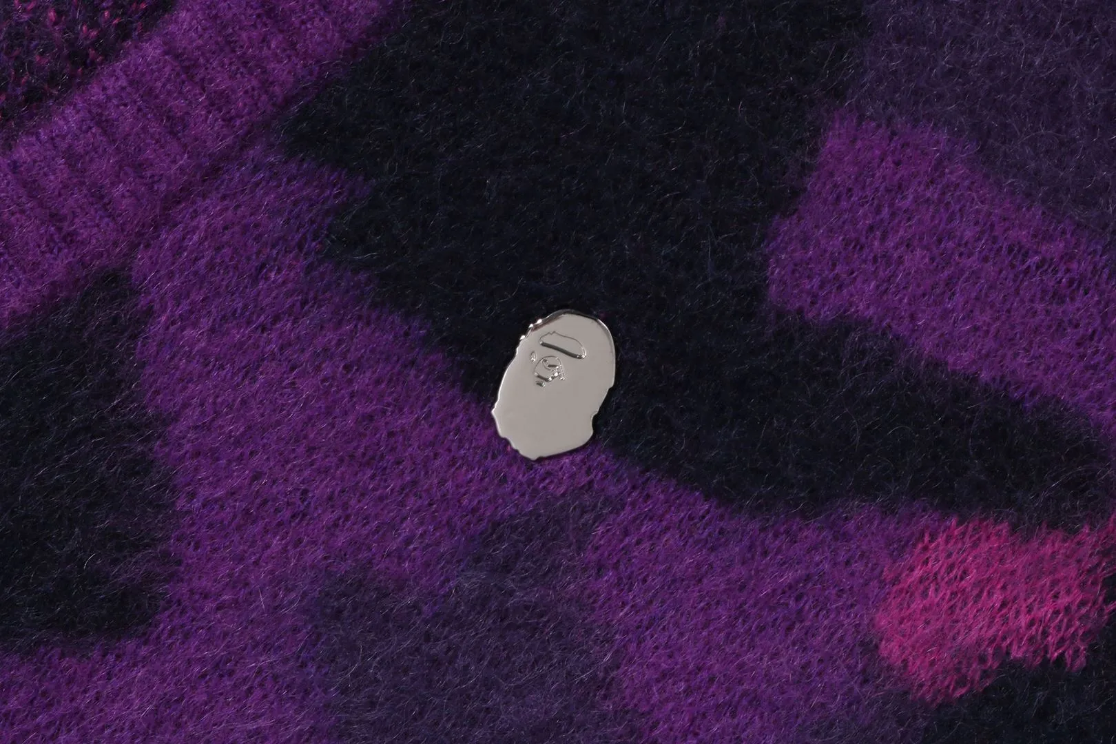 COLOR CAMO MOHAIR KNIT CARDIGAN sold by Bape product image thumbnail 3