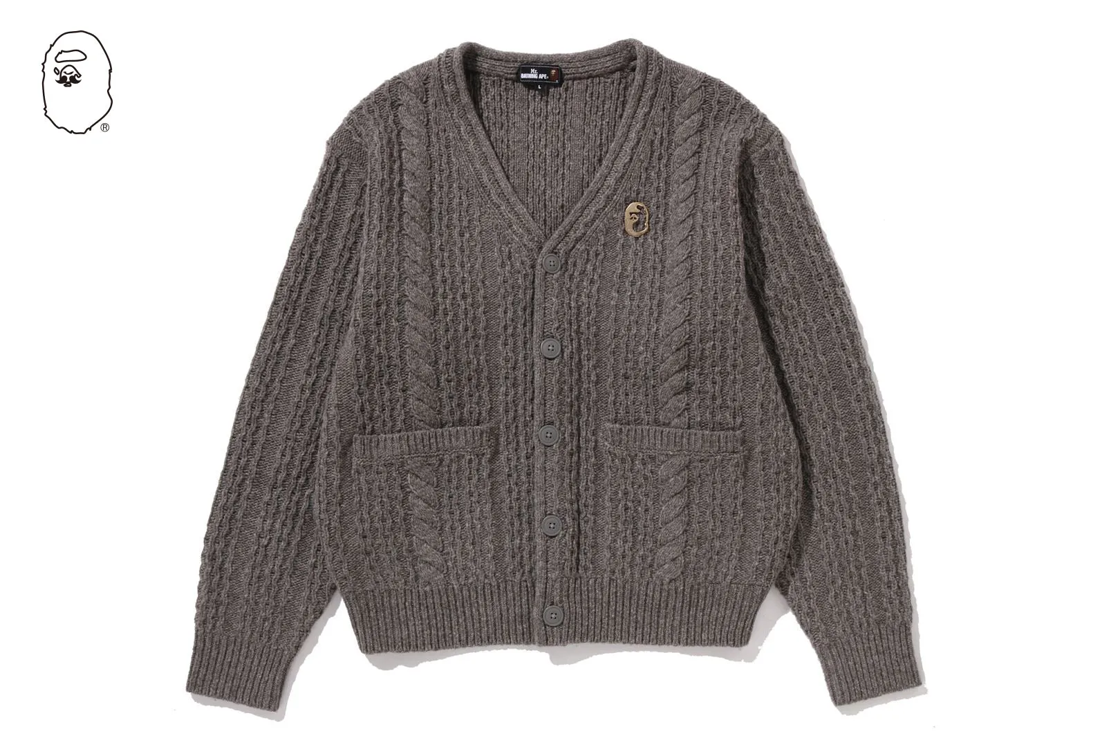 CABLE SWEATER KNIT CARDIGAN sold by Bape