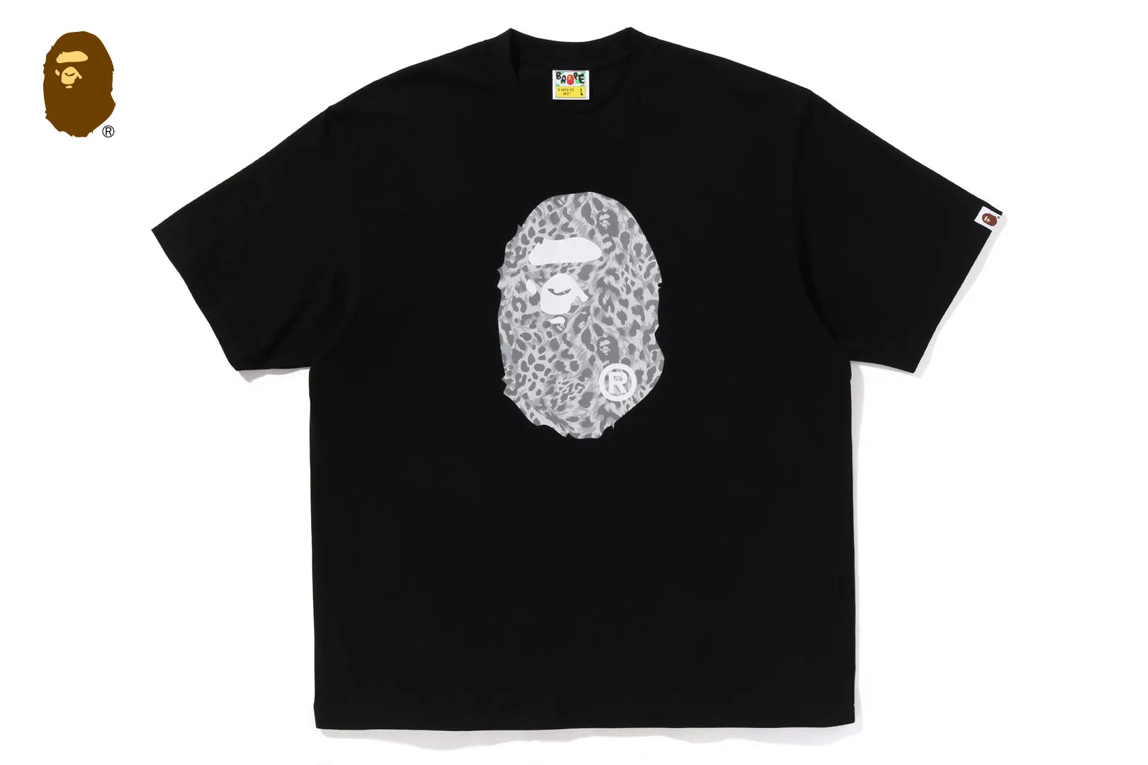 WILD LEOPARD PATTERN APE HEAD RELAXED FIT TEE sold by Bape product image thumbnail 5