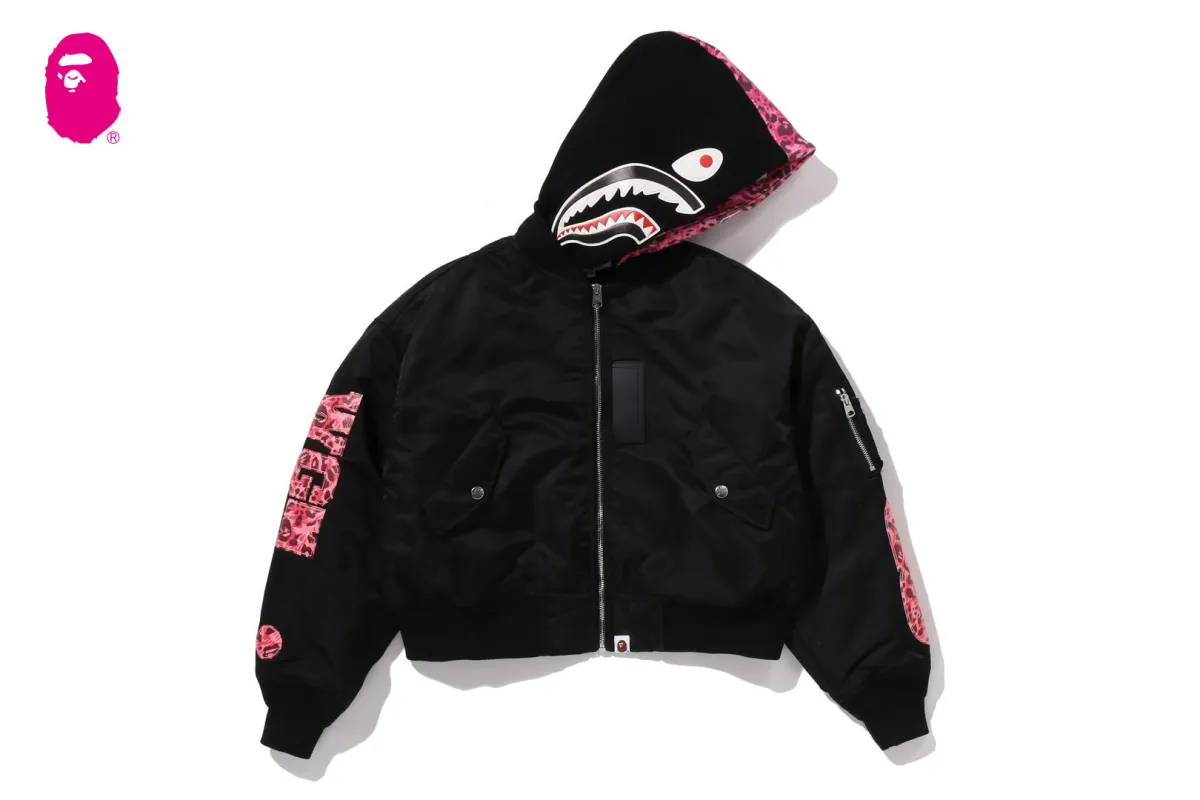 SHARK HOODIE BOMBER JACKET made by Bape