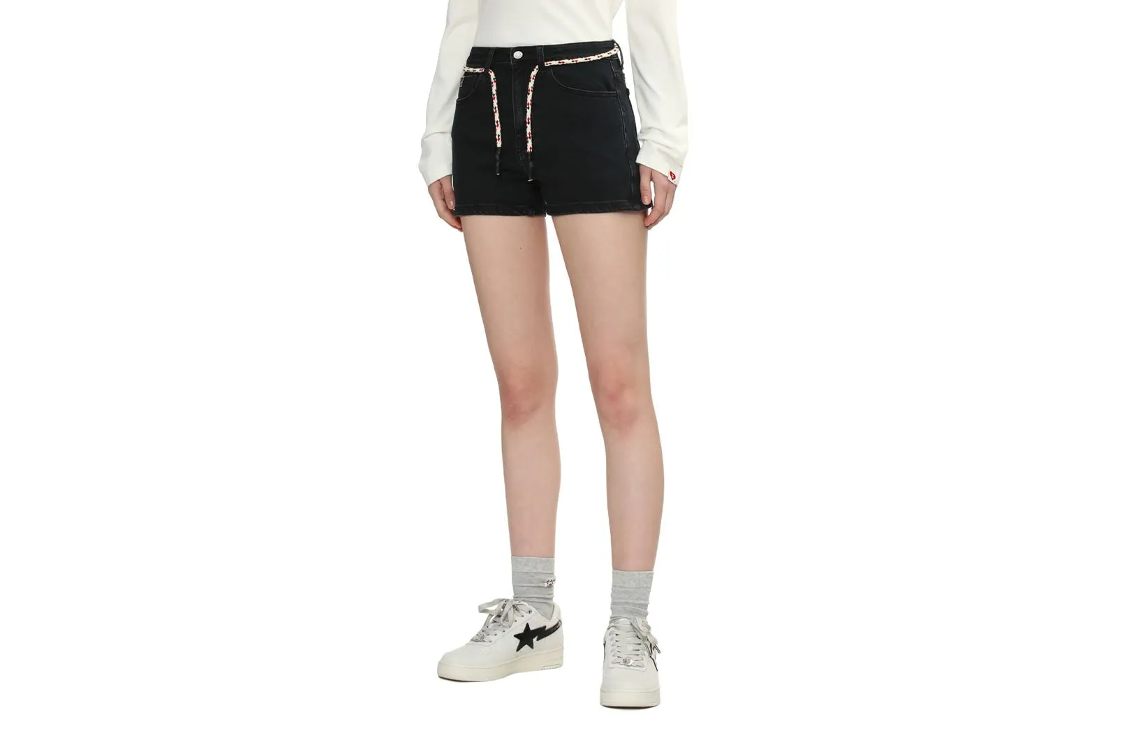 HEART BADGE SKINNY DENIM SHORTS #2 sold by Bape product image thumbnail 3