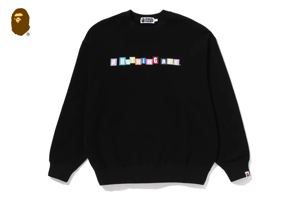 BATHING APE LOGO RELAXED FIT CREWNECK SWEATSHIRT sold by Bape