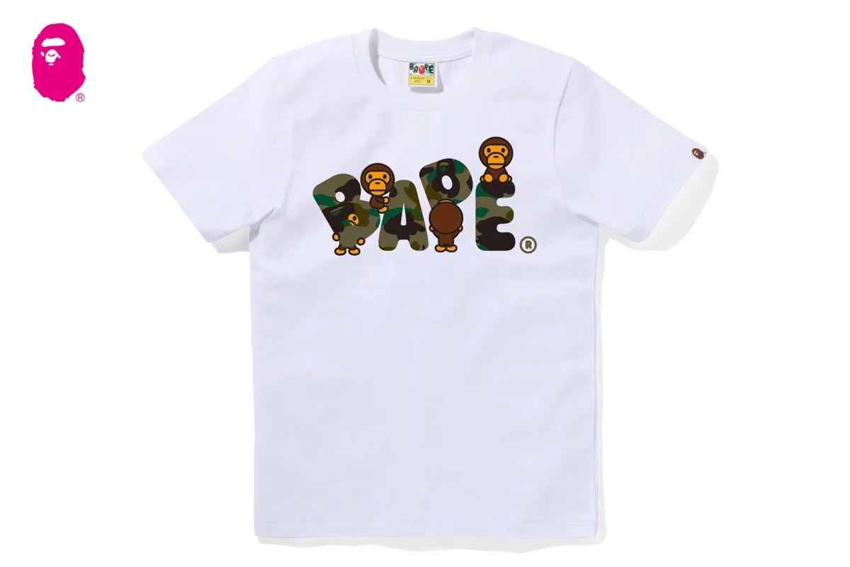 1ST CAMO MILO BAPE LOGO TEE sold by Bape