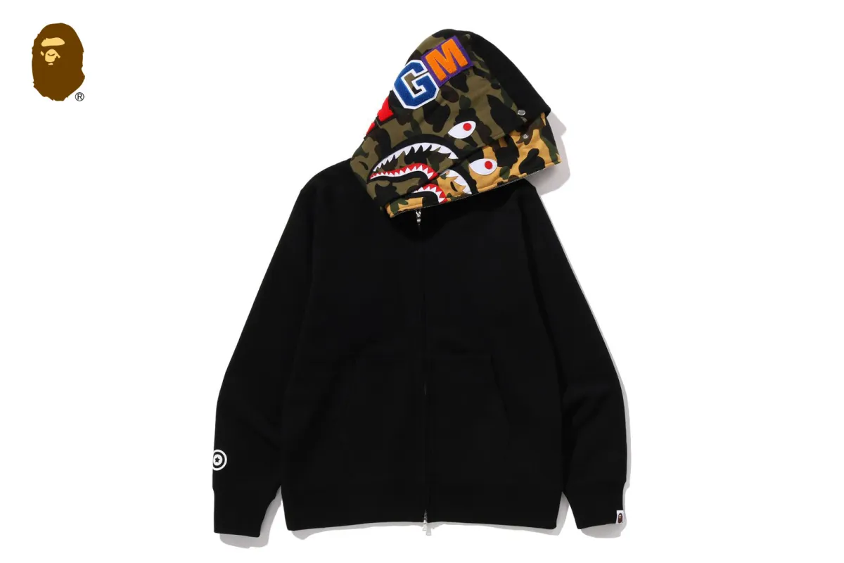 SHARK FULL ZIP DOUBLE HOODIE sold by Bape