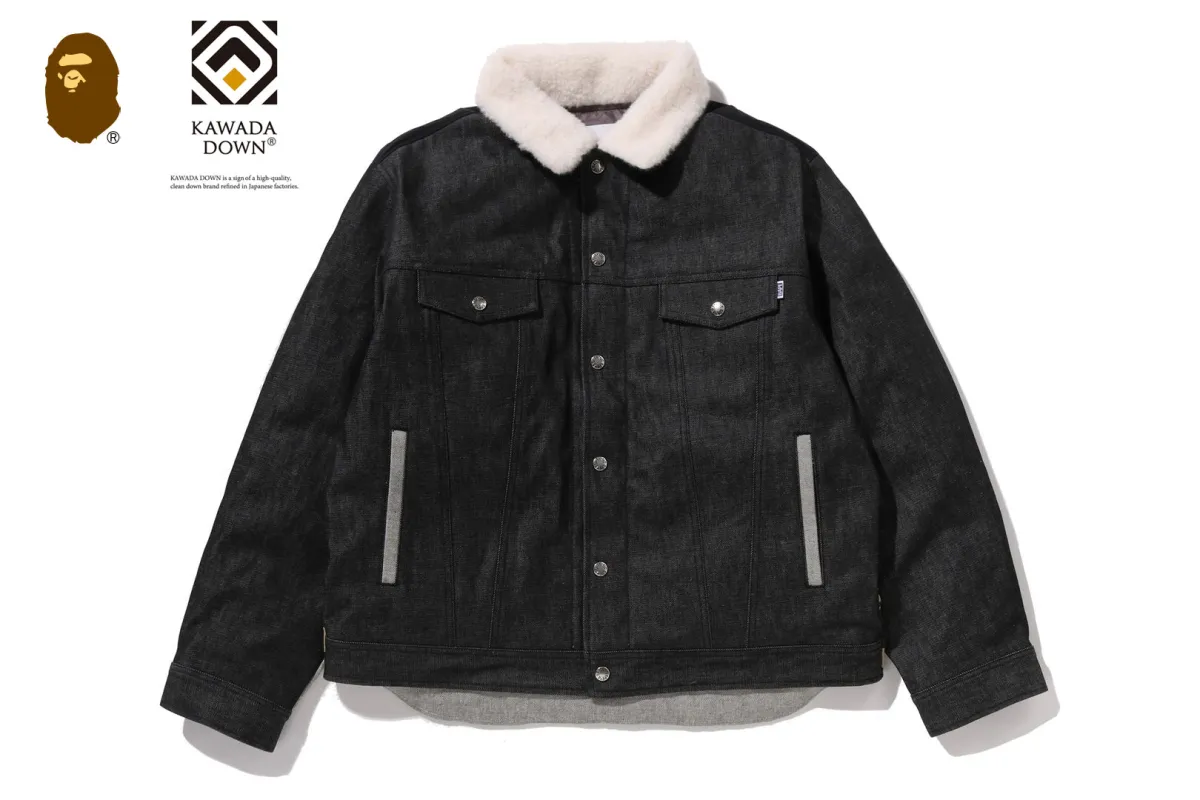 DOWN WIDE DENIM JACKET sold by Bape
