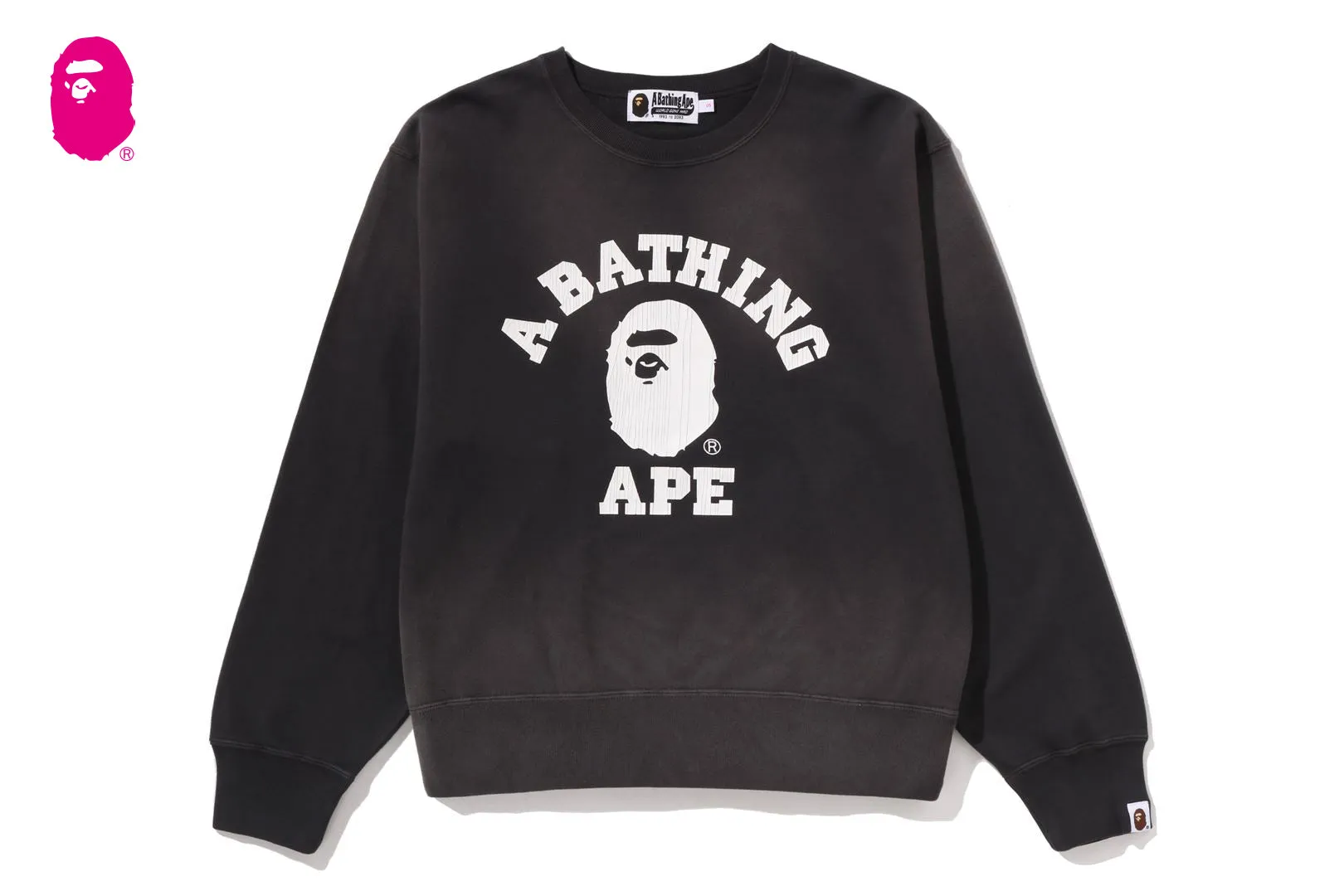 VINTAGE WASHED COLLEGE CREWNECK SWEATSHIRT sold by Bape product image thumbnail 4