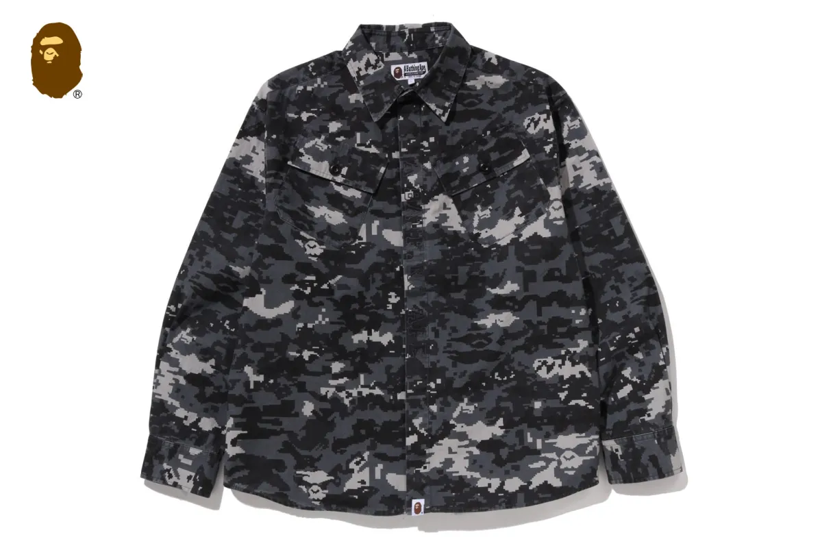 MULTI PIXEL CAMO MILITARY SHIRT made by Bape