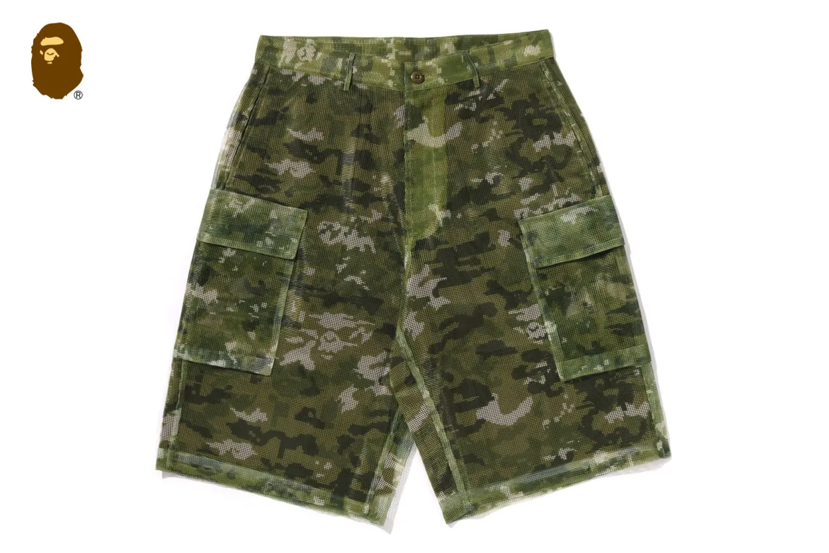 MULTI PIXEL CAMO CARGO RELAXED FIT SHORTS sold by Bape