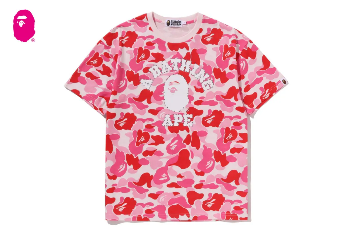 ABC CAMO CRYSTAL STONE OVERSIZED TEE sold by Bape
