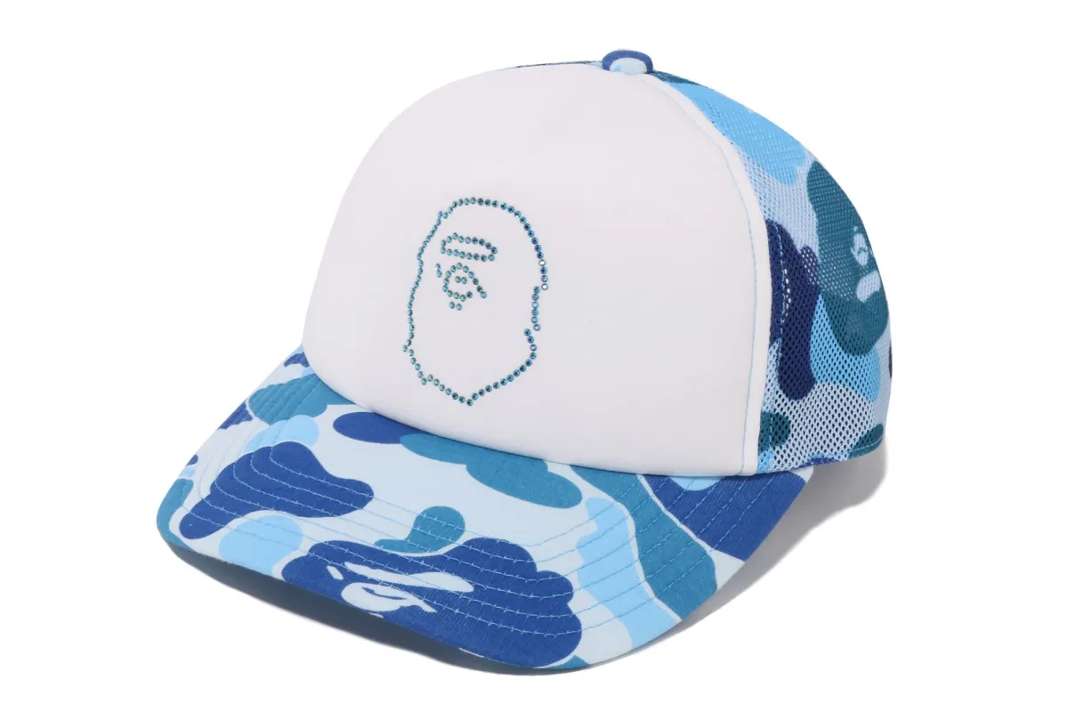ABC CAMO CRYSTAL STONE MESH CAP made by Bape