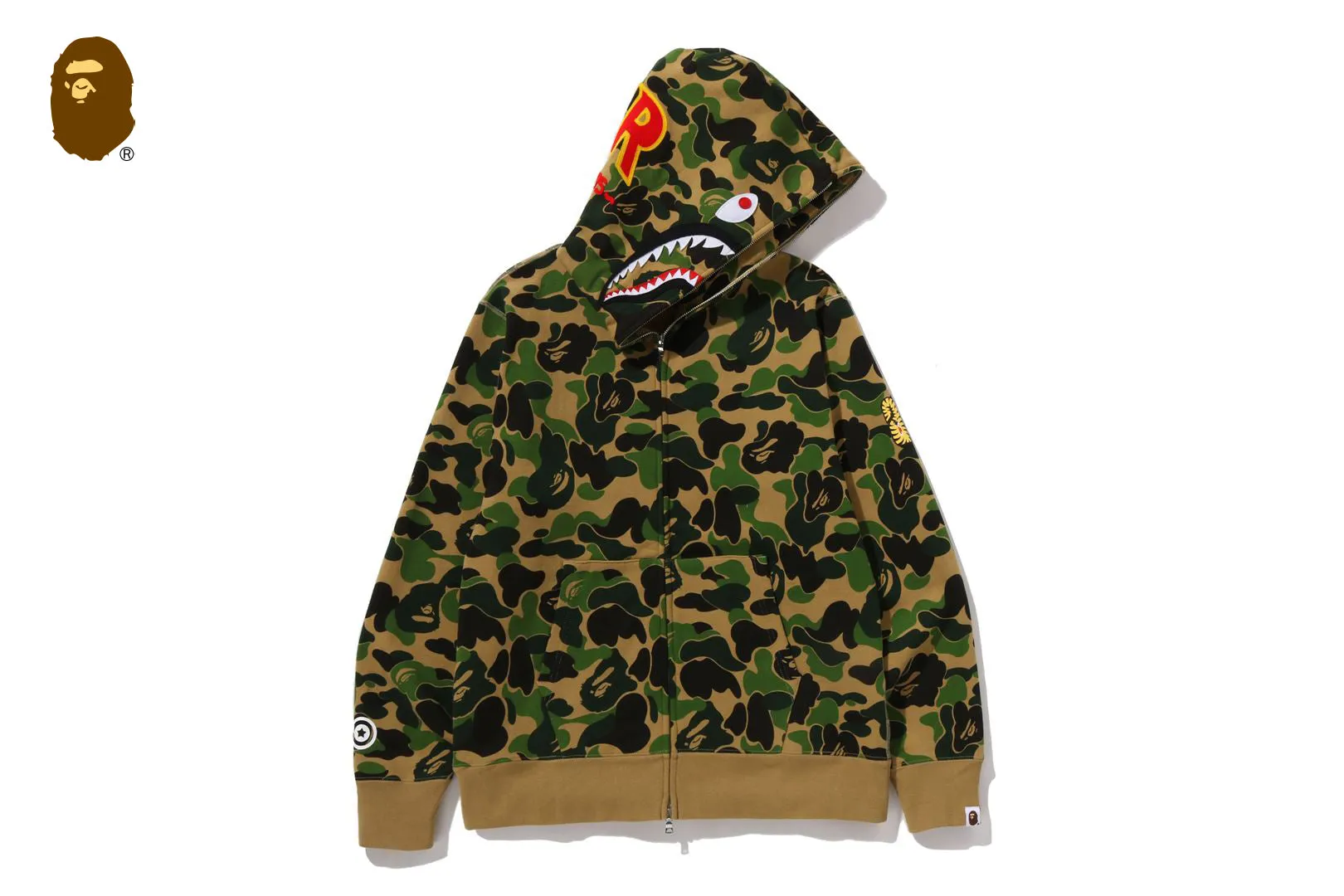 ABC CAMO 2ND SHARK FULL ZIP HOODIE sold by Bape