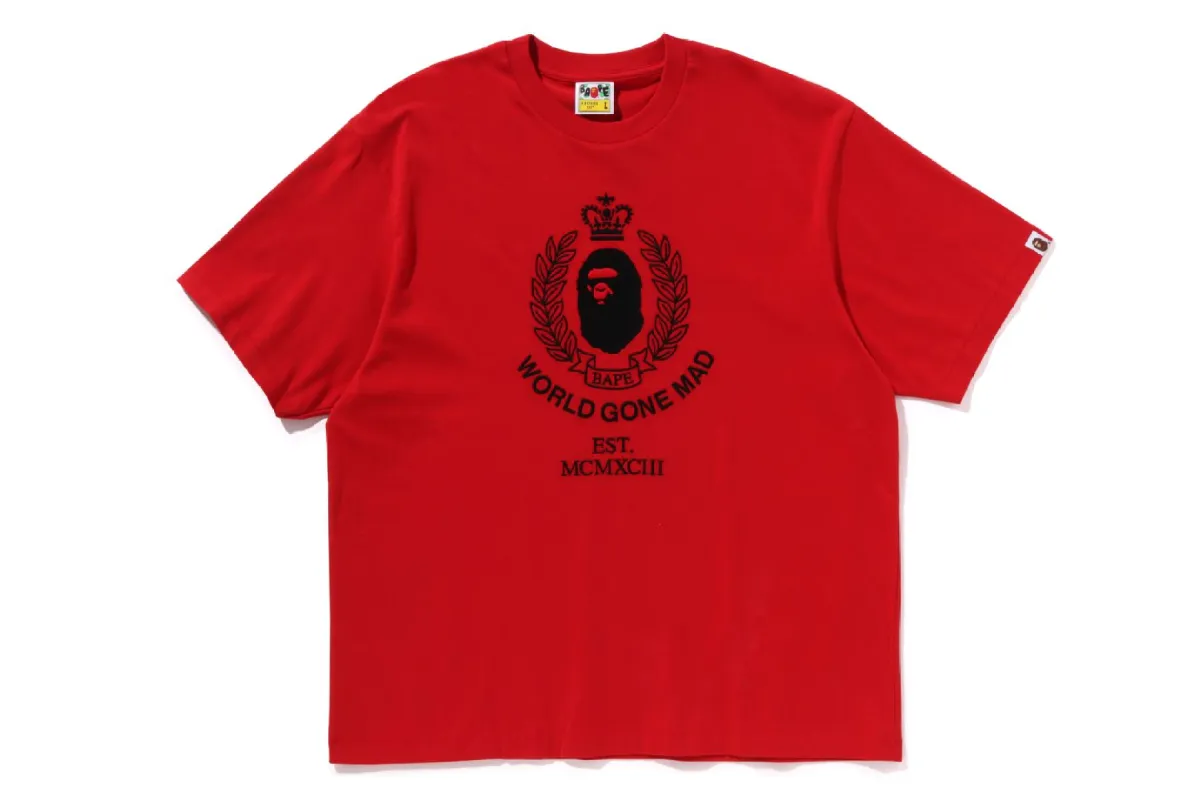CREST COLLEGE LOGO RELAXED FIT TEE sold by Bape