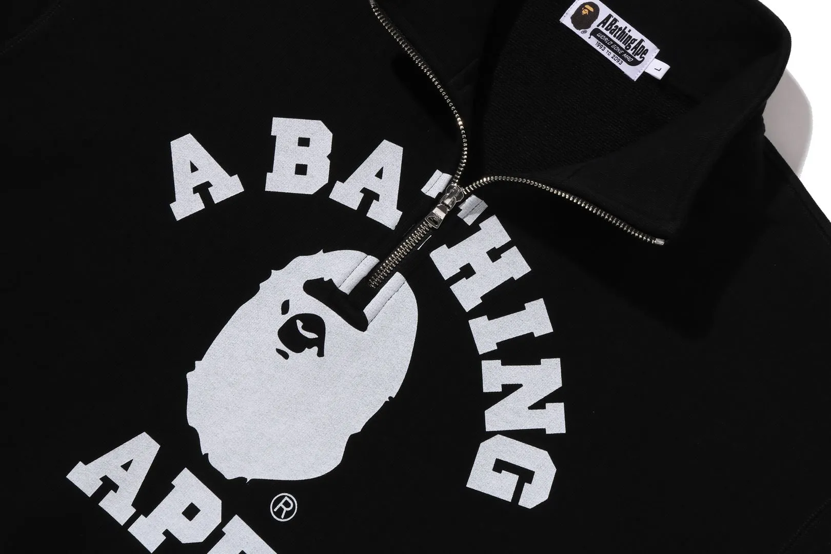 COLLEGE HALF ZIP RELAXED FIT CREWNECK SWEATSHIRT sold by Bape product image thumbnail 3