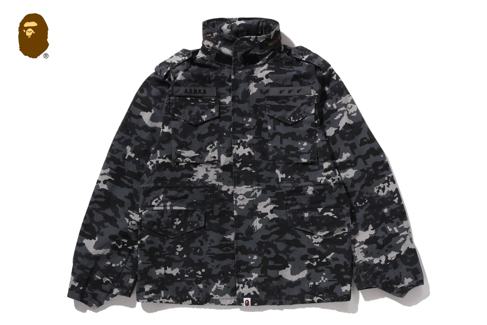 MULTI PIXEL CAMO M-65 JACKET sold by Bape