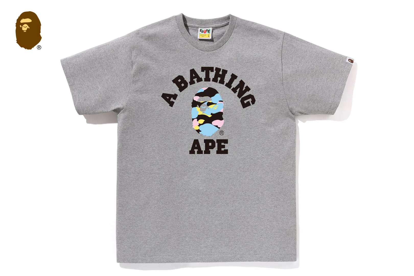NEW MULTI CAMO COLLEGE TEE sold by Bape product image thumbnail 5