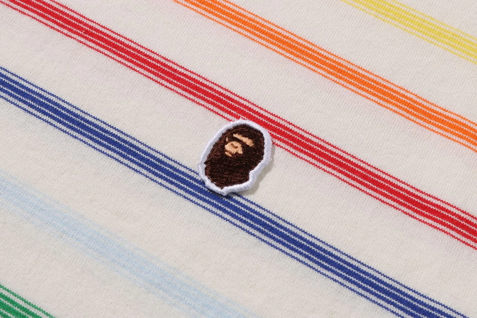 GRADIENT RAINBOW STRIPE ONE POINT REGULAR FIT LS TEE sold by Bape product image thumbnail 3