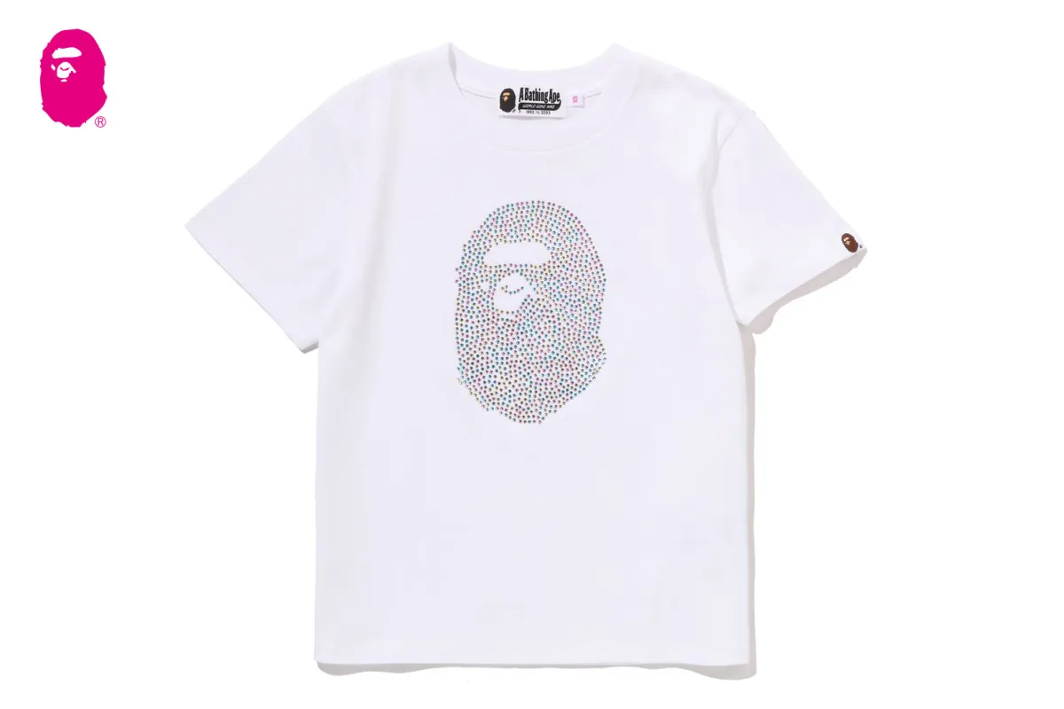 APE HEAD CRYSTAL STONE MINI TEE sold by Bape