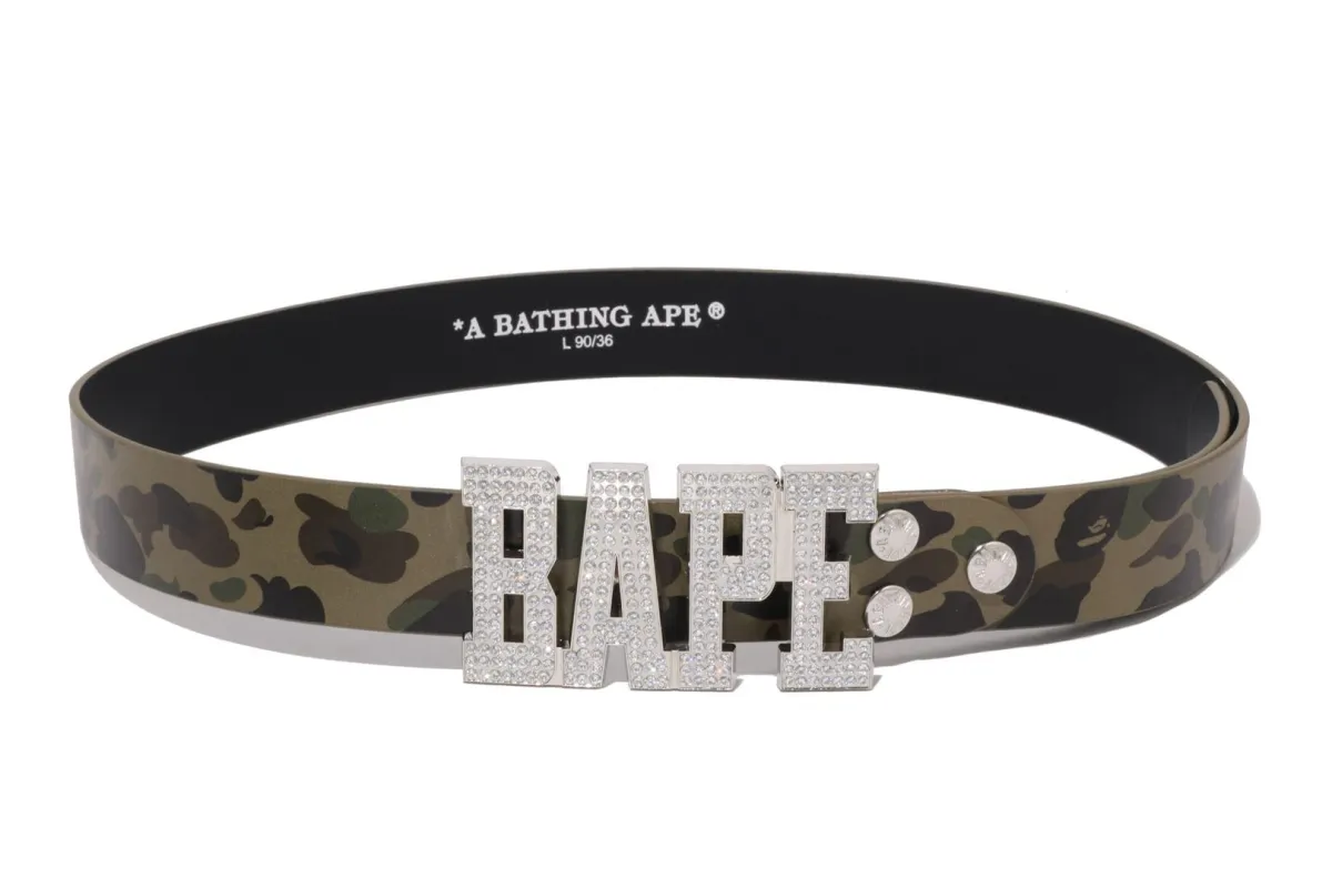 1ST CAMO BAPE LEATHER BELT made by Bape